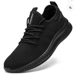DAMYUAN Men's Black Running Shoes SZ 8